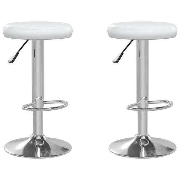 Barhocker 2 Stk. Wei? Kunstleder
