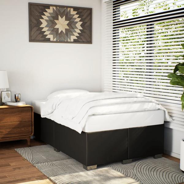 ARDEBO.de - Bettgestell ohne Matratze Schwarz 120x190 cm Kunstleder