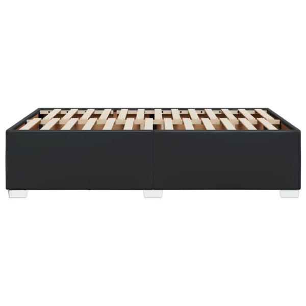 Bettgestell ohne Matratze Schwarz 120x190 cm Kunstleder