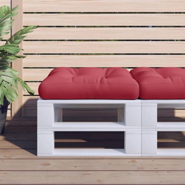 ARDEBO.de - Palettenkissen Weinrot 60x60x12 cm Stoff