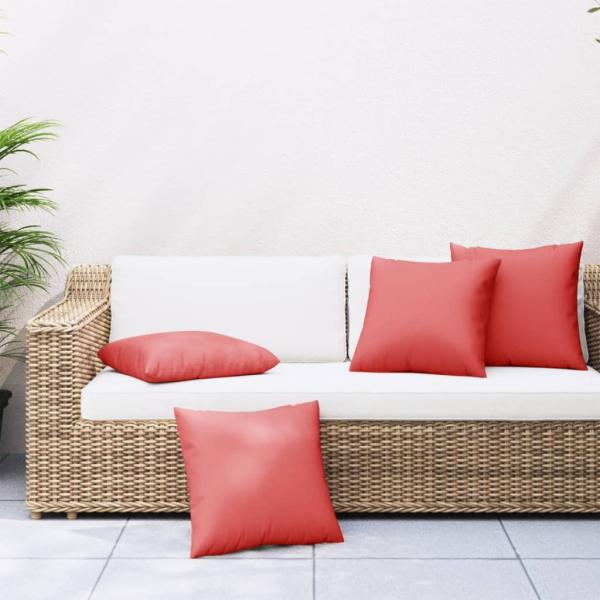ARDEBO.de - Sofakissen 4 Stk. Rot 60x60 cm Stoff