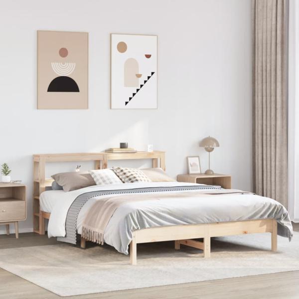 ARDEBO.de - Massivholzbett ohne Matratze 140x190 cm Kiefernholz