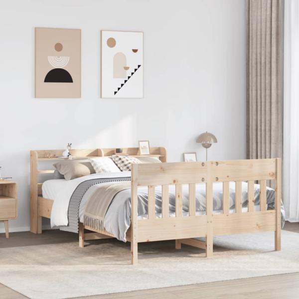 ARDEBO.de - Massivholzbett ohne Matratze 160x200 cm Kiefernholz