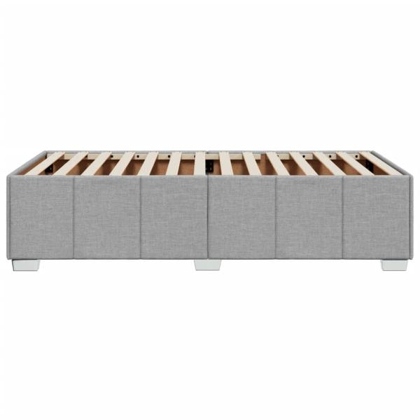 Bettgestell ohne Matratze Hellgrau 90x200 cm Stoff