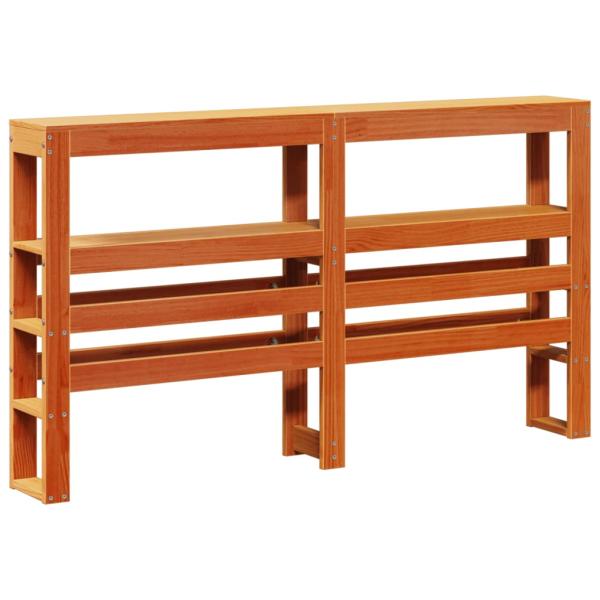 Massivholzbett ohne Matratze Wachsbraun 135x190 cm Kiefernholz