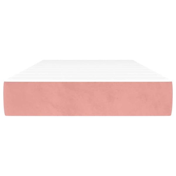 Taschenfederkernmatratze Mittel Rosa 80x220x20 cm Samt