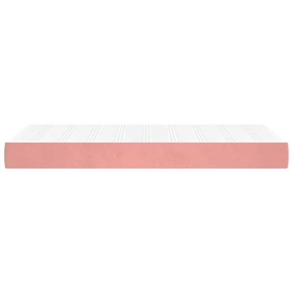 Taschenfederkernmatratze Mittel Rosa 80x220x20 cm Samt