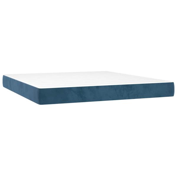 Taschenfederkernmatratze Mittel Dunkelblau 160x210x20 cm Samt