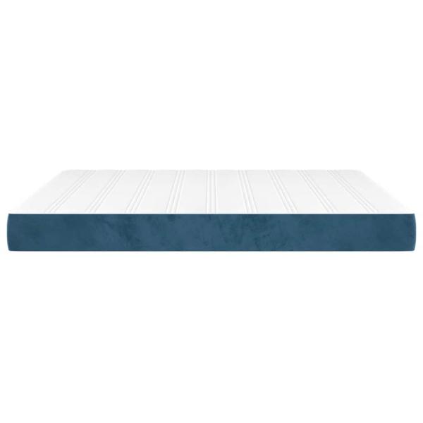 Taschenfederkernmatratze Mittel Dunkelblau 160x210x20 cm Samt