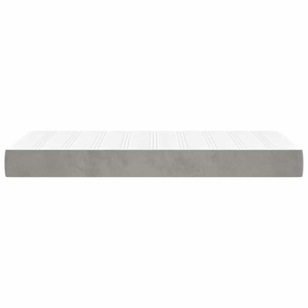 Taschenfederkernmatratze Mittel Hellgrau 90x220x20 cm Samt