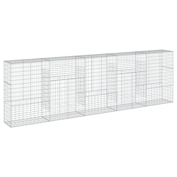 Gabione mit Deckel 500x50x150 cm Verzinktes Eisen