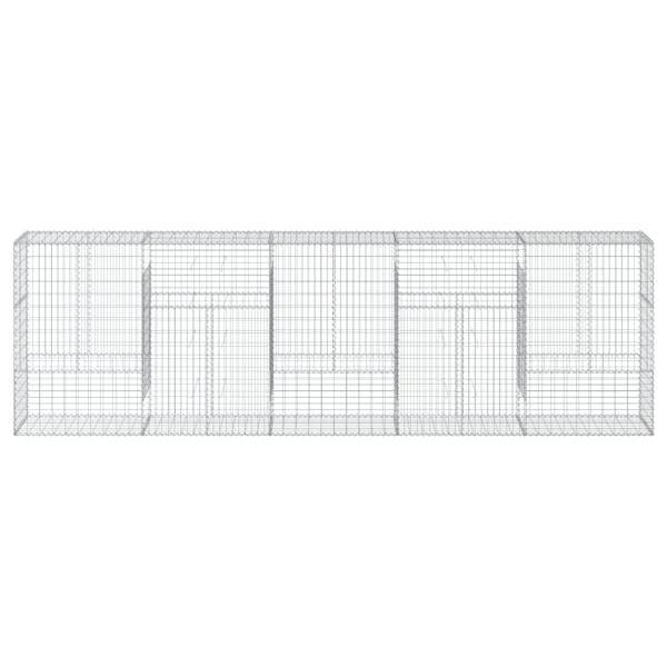 Gabione mit Deckel 500x50x150 cm Verzinktes Eisen
