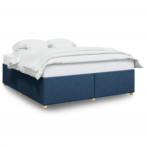 Bettgestell ohne Matratze Blau 200x200 cm Stoff