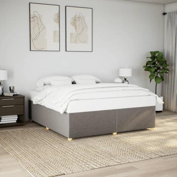ARDEBO.de - Bettgestell ohne Matratze Taupe 180x200 cm Stoff