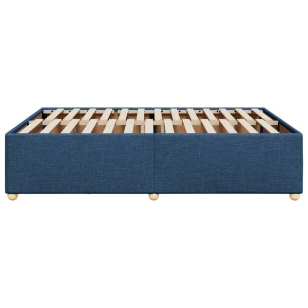 Bettgestell ohne Matratze Blau 140x200 cm Stoff