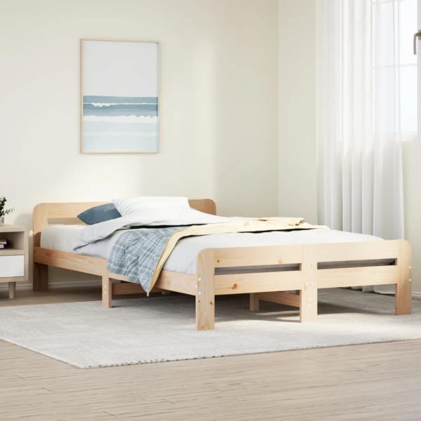 ARDEBO.de - Massivholzbett ohne Matratze 120x190 cm Kiefernholz
