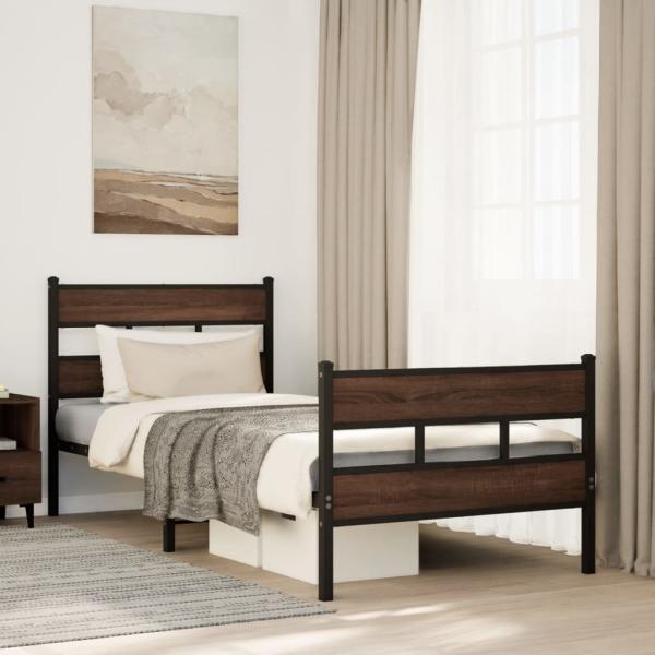 ARDEBO.de - Bettgestell ohne Matratze mit Kopf- und Fußteil 90x190 cm