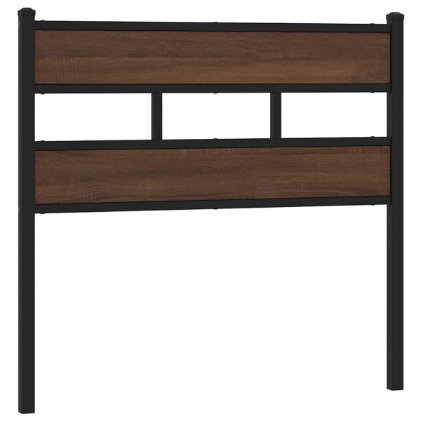 Ersatz-Kopfteil Braun Eichen-Optik 75 cm Stahl und Holzwerkstoff