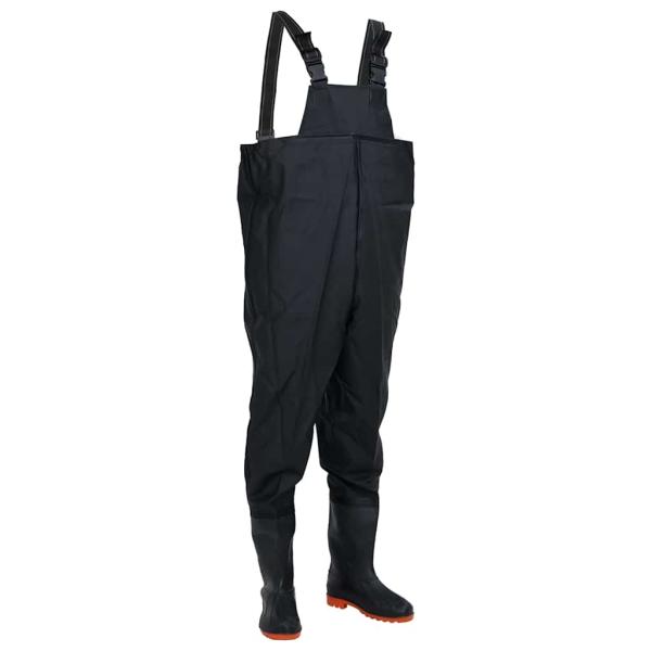 ARDEBO.de - Wathose mit Stiefeln Schwarz Größe 43