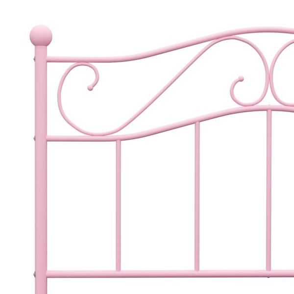 Bettgestell Rosa Metall 90×200 cm