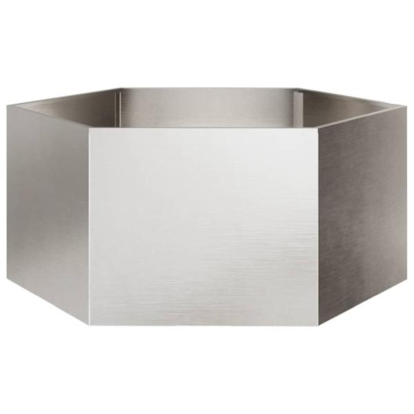 Pflanzkübel Sechseckig 104x90x45 Edelstahl