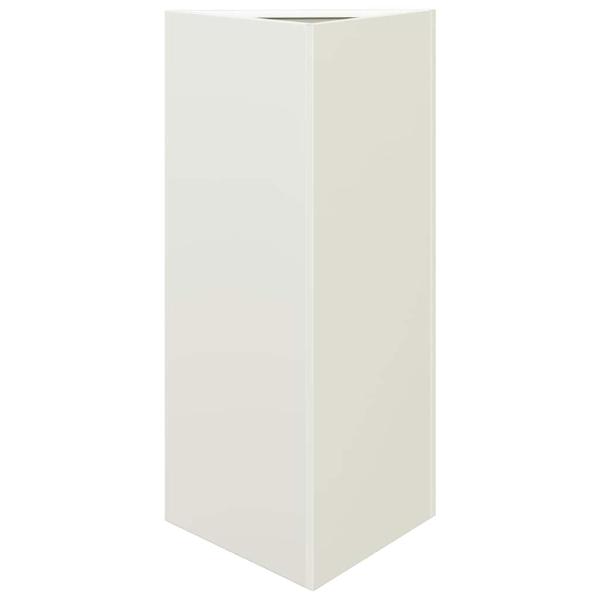 Pflanzkübel Weiß Dreieckig 40x34,5x75 cm Stahl