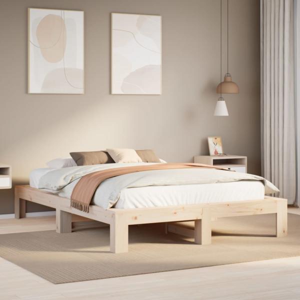 ARDEBO.de - Massivholzbett ohne Matratze 150x200 cm Kiefernholz
