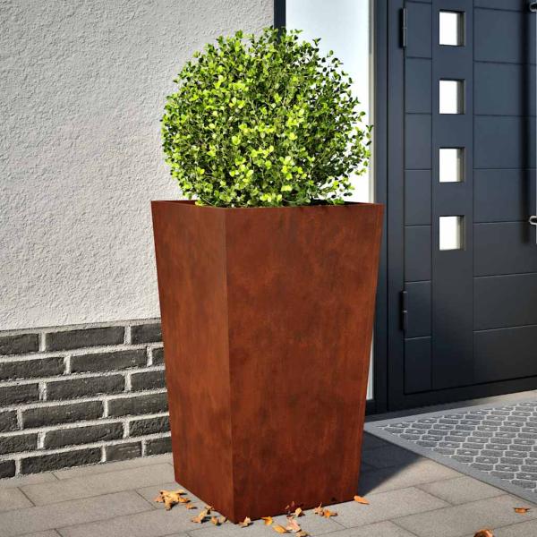 ARDEBO.de - Pflanzkübel 45x45x75 cm Wetterfester Stahl