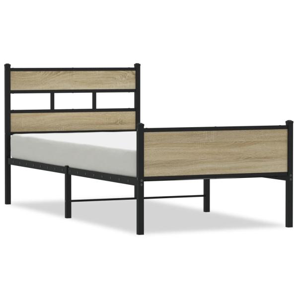 Bettgestell ohne Matratze Sonoma-Eiche 107x200 cm Holzwerkstoff