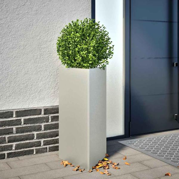ARDEBO.de - Pflanzkübel Dreieckig 40x34,5x75 cm Edelstahl
