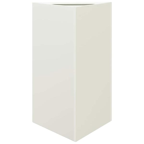 Pflanzkübel Weiß Dreieckig 50x43x75 cm Stahl