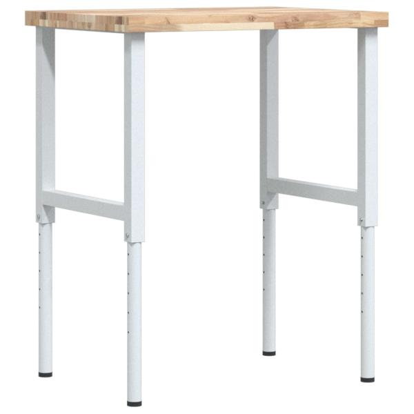 Werkbank 80x60x(73-99,5) cm Massivholz Akazie Rechteckig