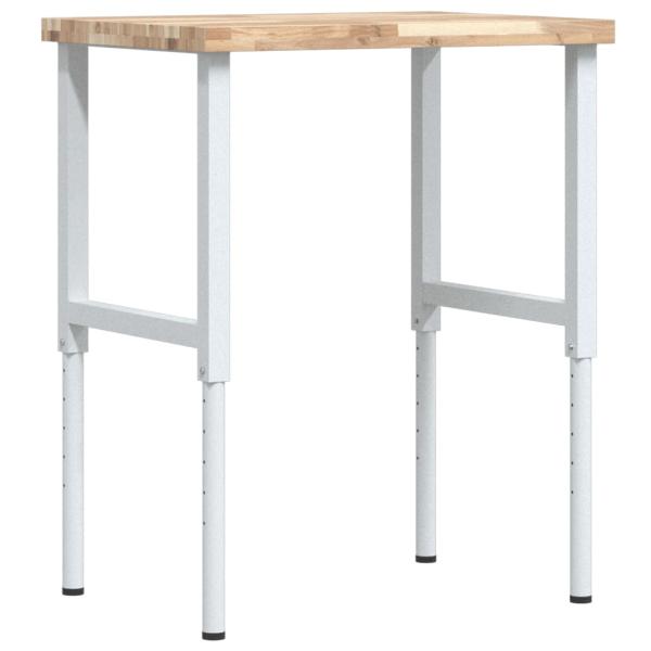 Werkbank 80x60x(73-99,5) cm Massivholz Akazie Rechteckig