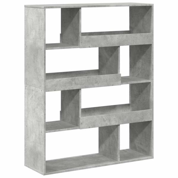 B?cherregal Betongrau 100x33x125,5 cm Holzwerkstoff