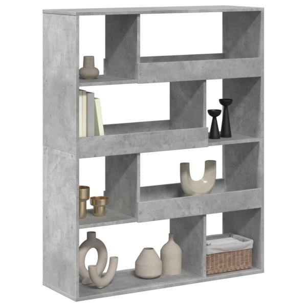 B?cherregal Betongrau 100x33x125,5 cm Holzwerkstoff