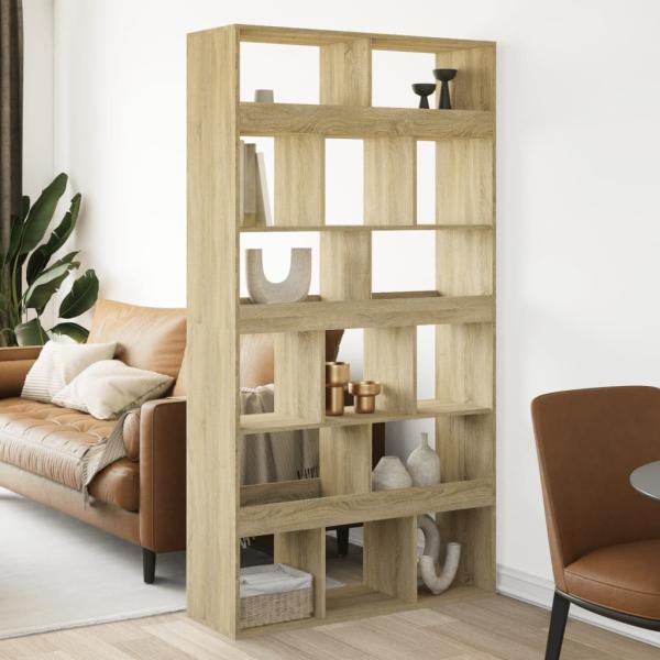 ARDEBO.de - Raumteiler Sonoma-Eiche 100x33x187,5 cm Holzwerkstoff
