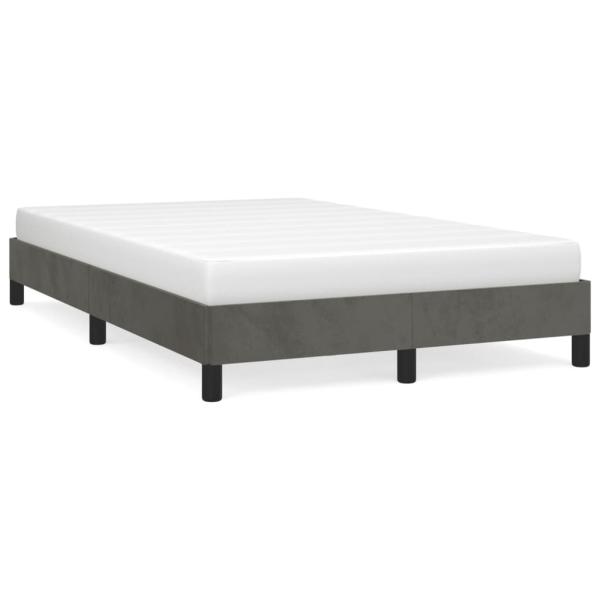 Bettgestell ohne Matratze Dunkelgrau 120x190 cm Samt
