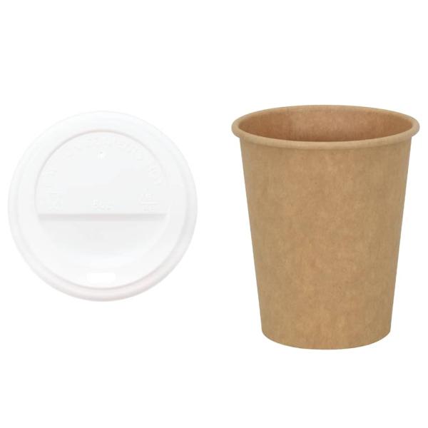 Pappbecher mit Deckeln 1000 Stk. 8oz 200ml