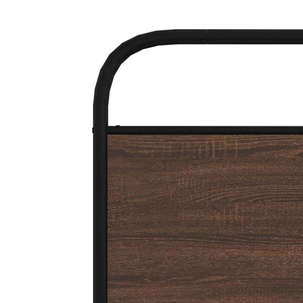 Ersatz-Kopfteil Braun Eichen-Optik 100 cm Stahl und Holzwerkstoff