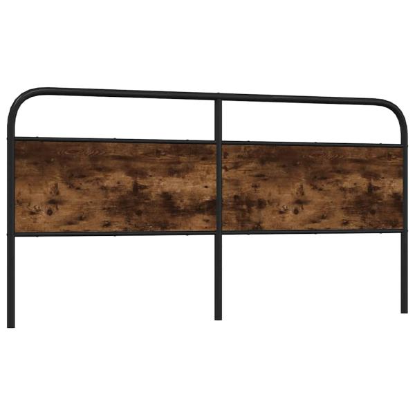 Ersatz-Kopfteil Räuchereiche 190 cm Stahl und Holzwerkstoff