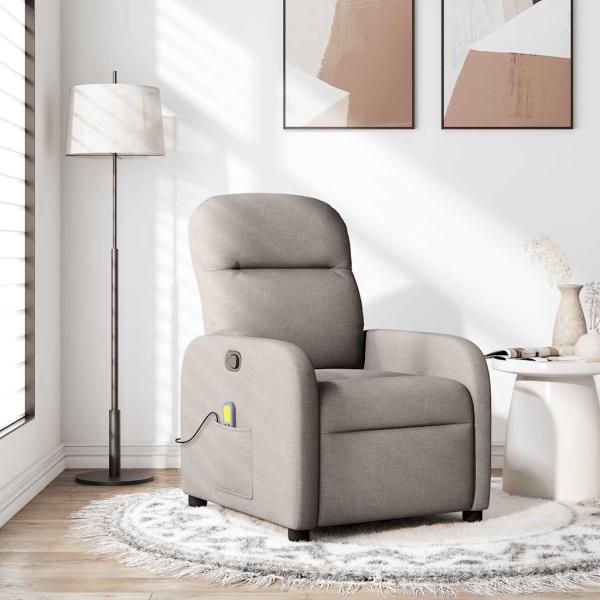 ARDEBO.de - Massagesessel Taupe Stoff