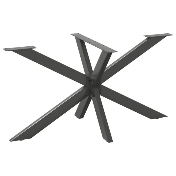 ARDEBO.de - Esstischbein in Spinnenform Anthrazit 150x78x(72-73) cm Stahl