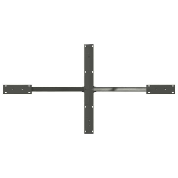 Esstischbein in Spinnenform Anthrazit 150x78x(72-73) cm Stahl