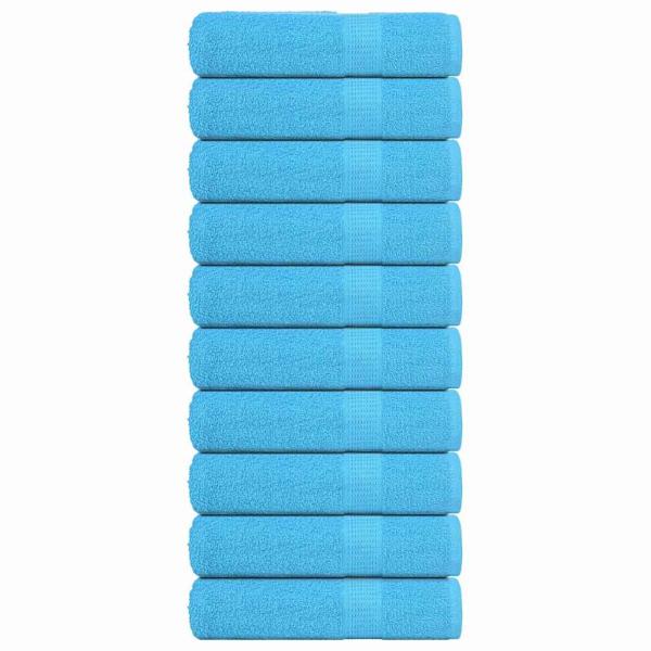 ARDEBO.de - Badetücher FROGN 10 Stk. Türkis 100x150 cm 360 g/m²
