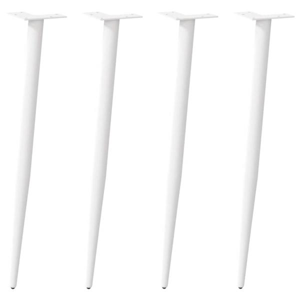ARDEBO.de - Konsolentischbeine Konische Form 4 Stk. Weiß 72-73 cm Stahl