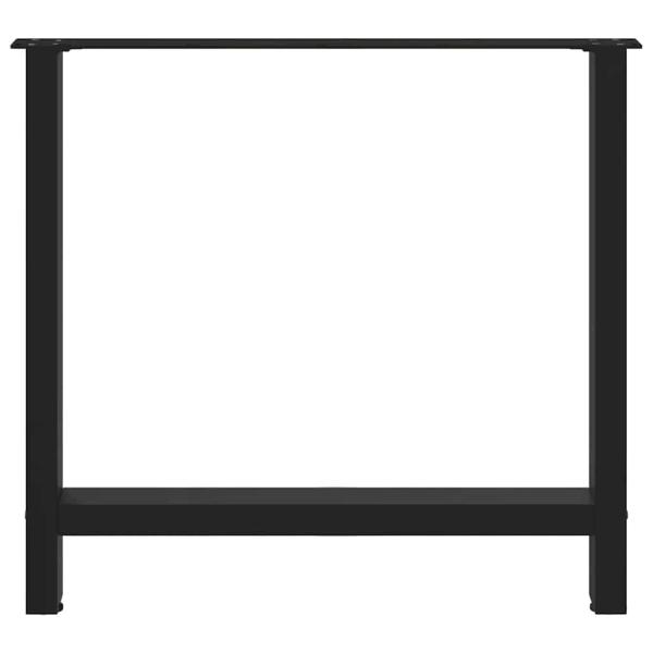 Esstischbeine Schwarz 2 Stk. 80x(72-73) cm Stahl