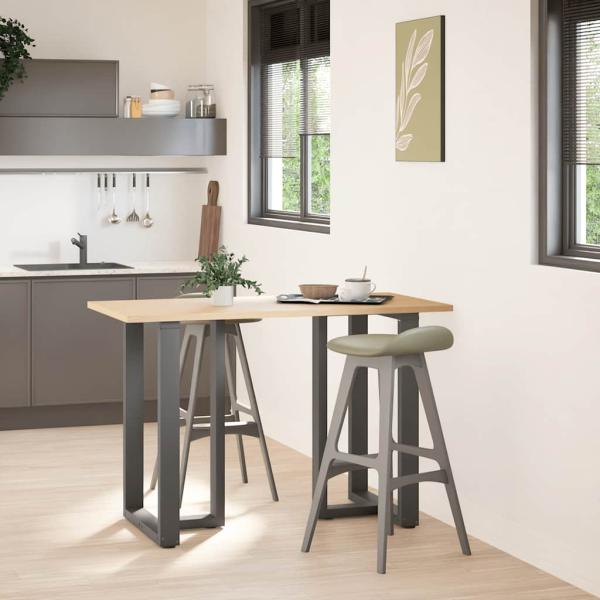 ARDEBO.de - Bartischbeine T-Form 2 Stk. Anthrazit 60x35x(90-91) cm Stahl