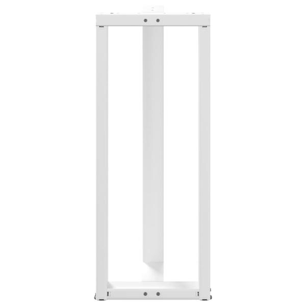 Bartischbeine T-Form 2 Stk. Weiß 50x35x(100-101) cm Stahl