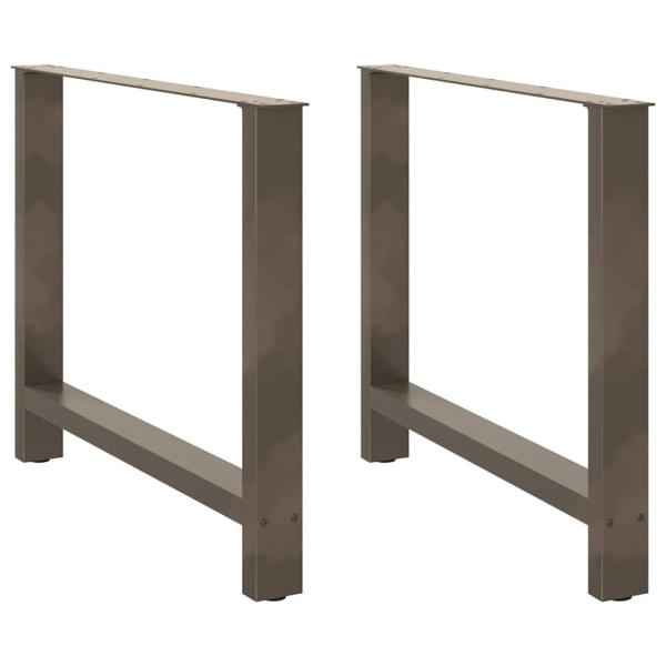 ARDEBO.de - Esstischbeine Naturstahl 2 Stk. 90x(72-73) cm Stahl