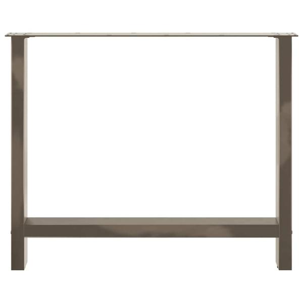 Esstischbeine Naturstahl 2 Stk. 90x(72-73) cm Stahl